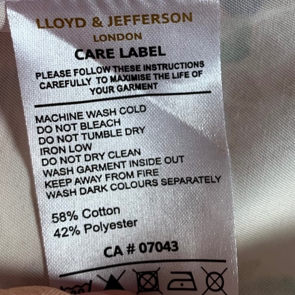 Lloyd Jefferson London – Premium Floral Shirt | Modern British Style | Small - Picture 7 of 7